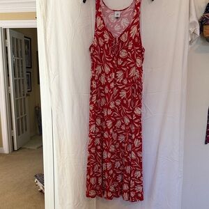 CAbi Pink and Cream Floral Dress